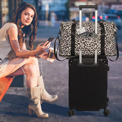 Expandable Travel Duffle Bags Weekender Overnight Bags for Women Men Hospital Bag for Women Labor Delivery with Toiletry Bag Waterproof